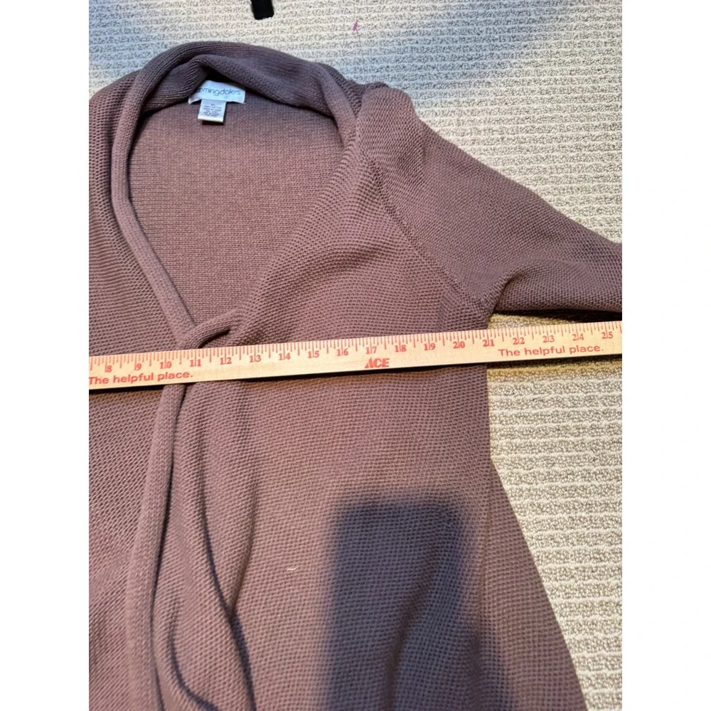 Bloomingdale's‎ Open Front Cardigan Taupe Drape Coatigan Womens XL
